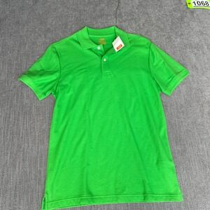 Joe Fresh Essential Golf Polo Shirt Mens Medium Green Short Sleeve Side Slit